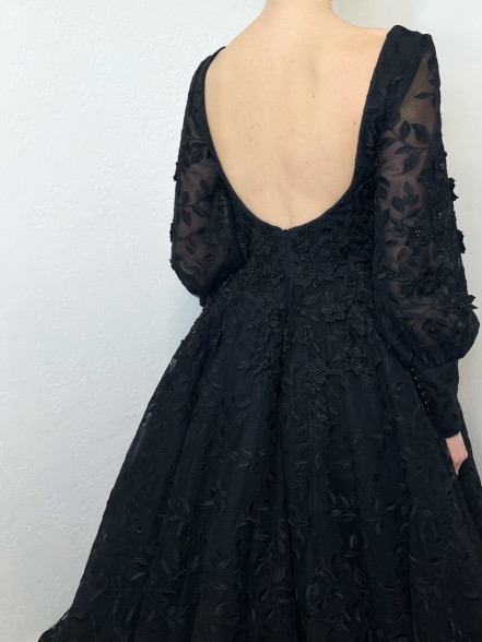 KLARISSA open back lace dress