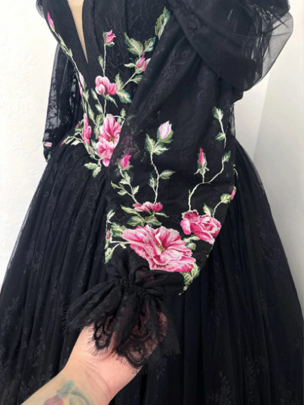 KYLIE pink floral corset lace dress 