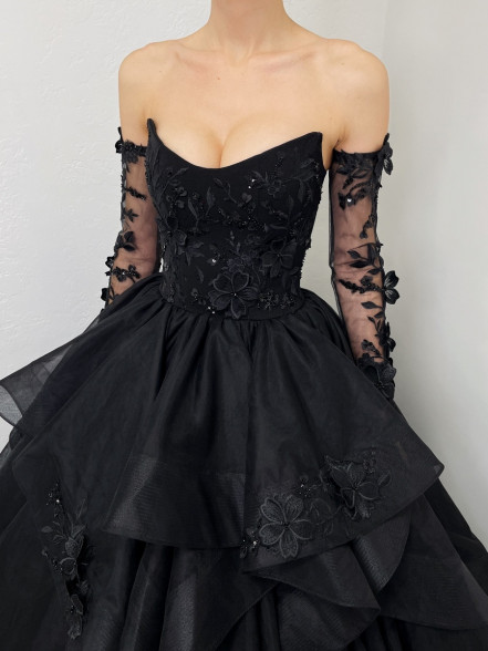 IRIS layered ruffle corset dress