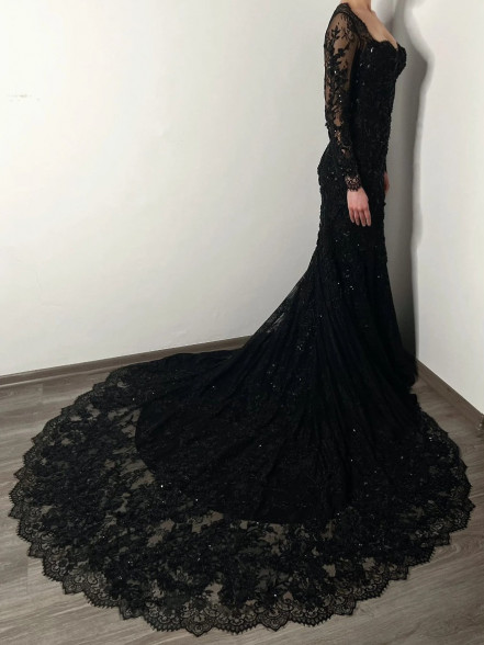 KARMENA beaded corset lace dress