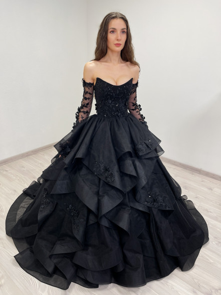 IRIS layered ruffle corset dress