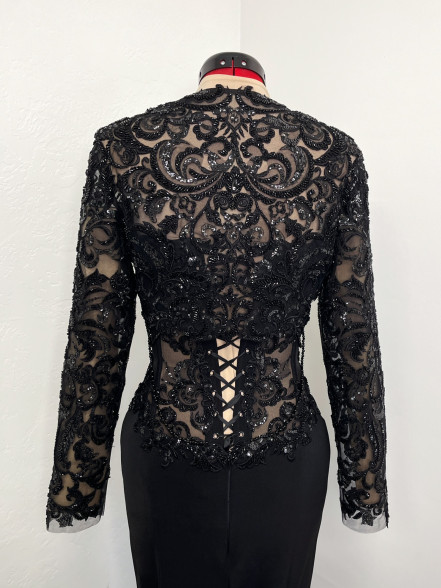 KARTER beaded lace bolero