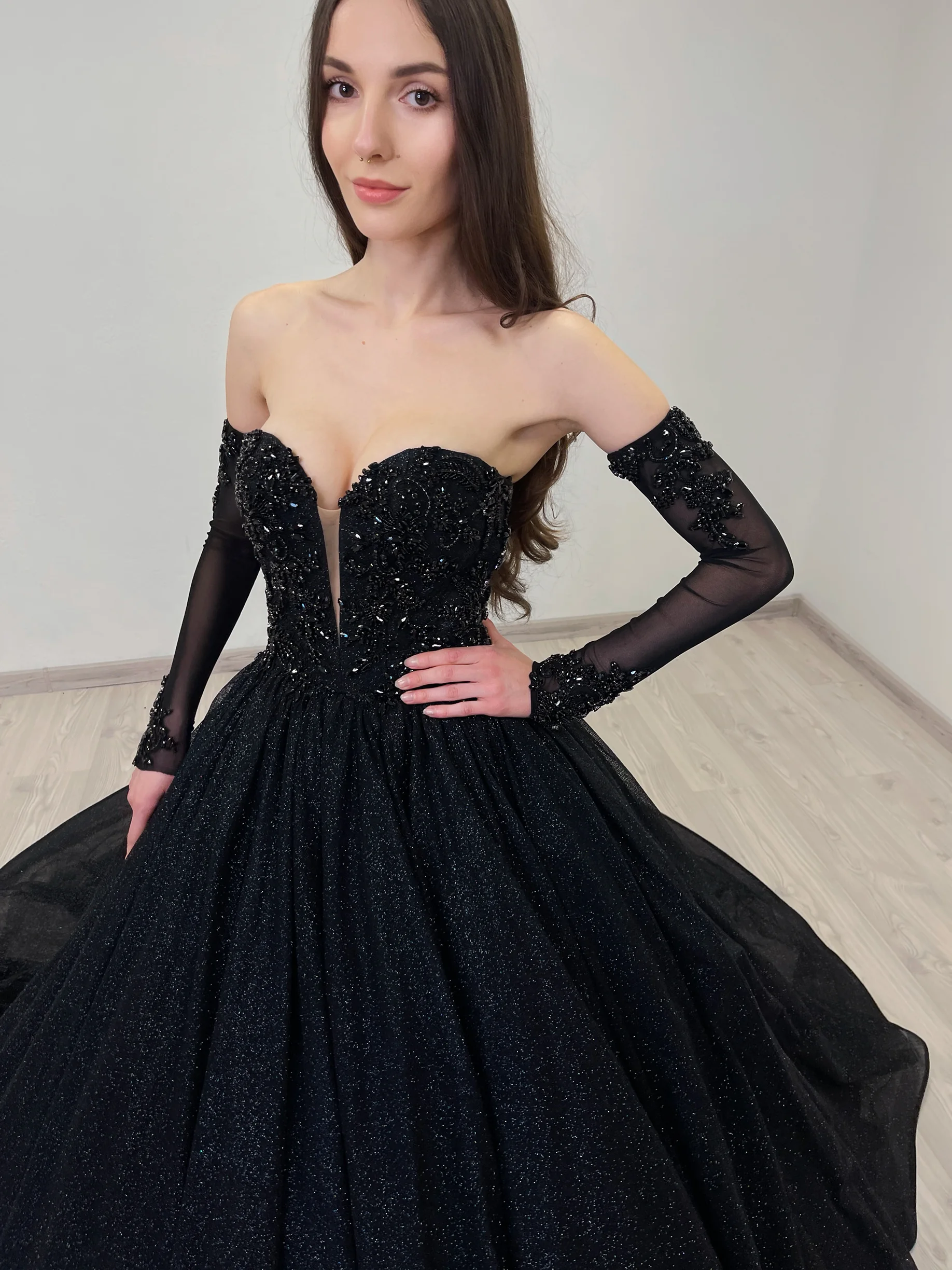 KAYLEEN sleeves with crystals 1 | Sherbon Clothing KAYLEEN sleeves with crystals